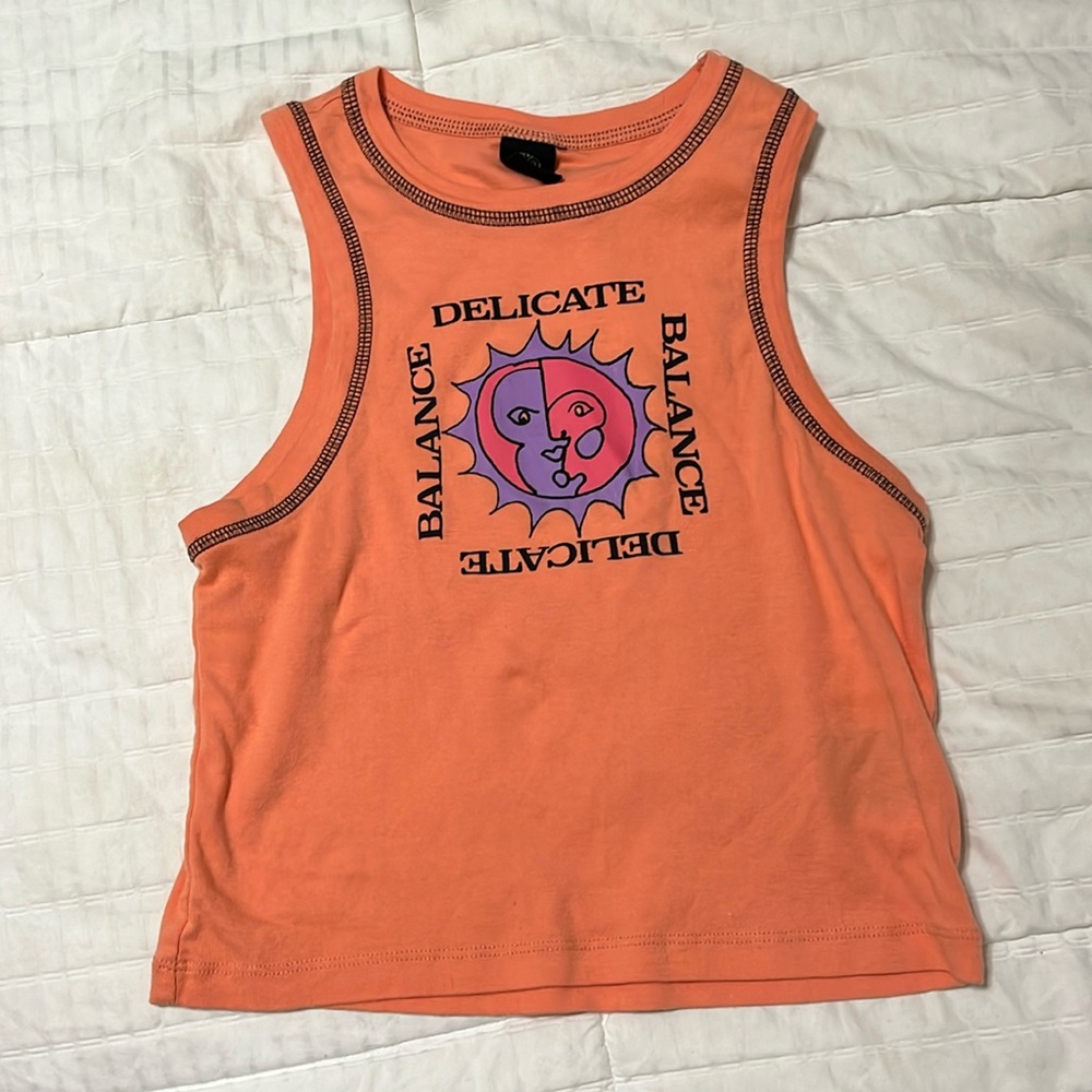 Urban Outfitters delicate & balance cropped tank top
